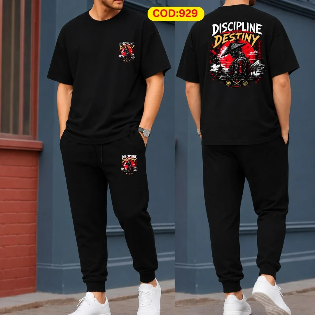 Stylish Drop Shoulder 100% Cotton T-Shirt & Trouser Combo set