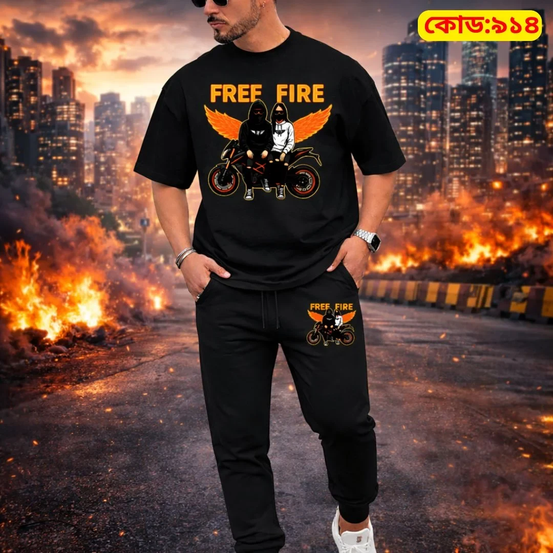 Stylish Drop Shoulder 100% Cotton T-Shirt & Trouser Combo set