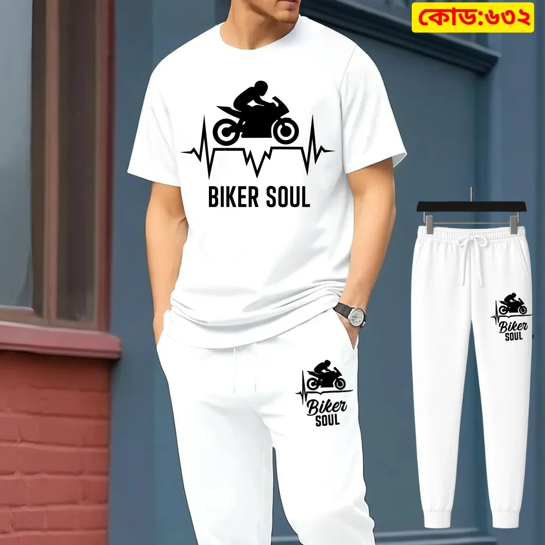 Stylish Drop Shoulder 100% Cotton T-Shirt & Trouser Combo set