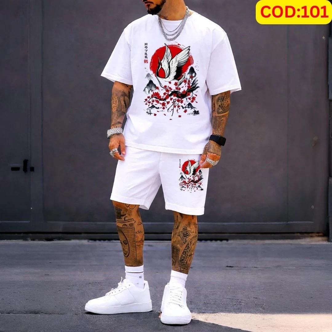 Stylish Men’s Summer T-Shirt & Shorts Combo Set