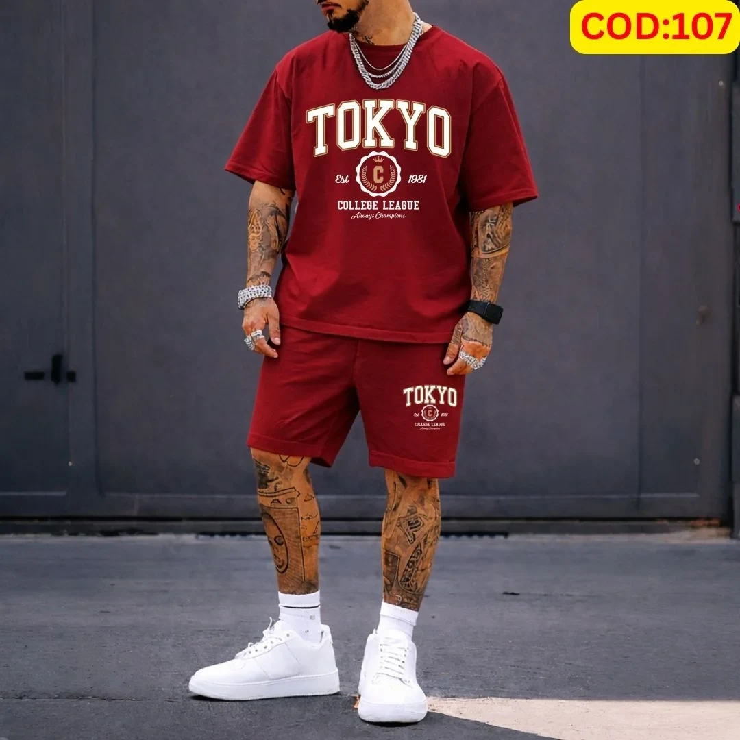 Stylish Men’s Summer T-Shirt & Shorts Combo Set