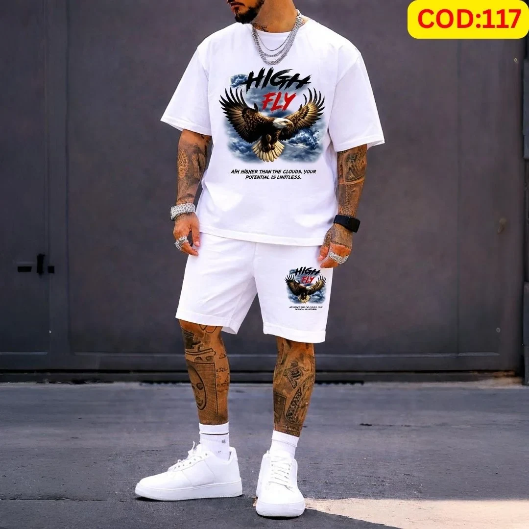 Stylish Men’s Summer T-Shirt & Shorts Combo Set