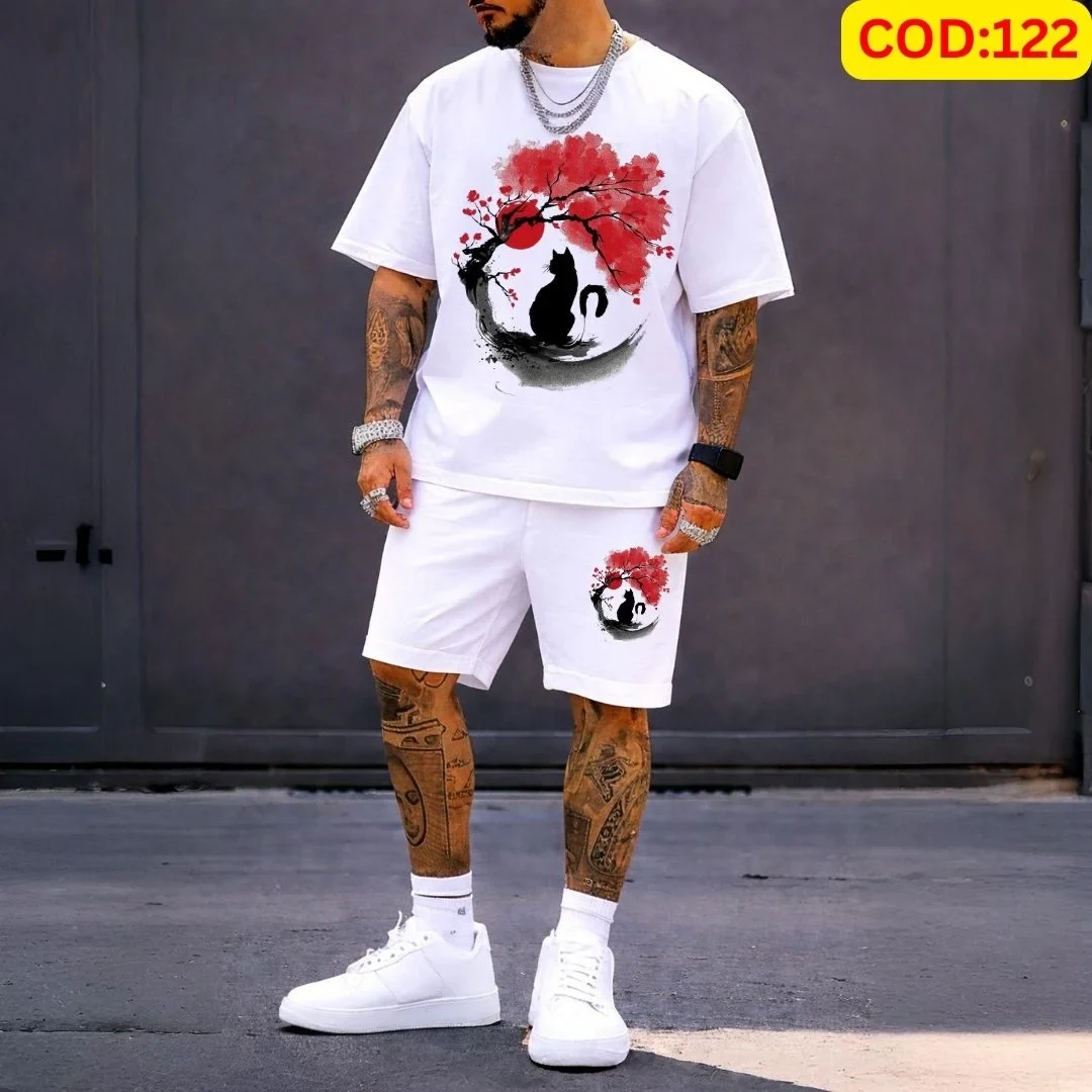 Stylish Men’s Summer T-Shirt & Shorts Combo Set