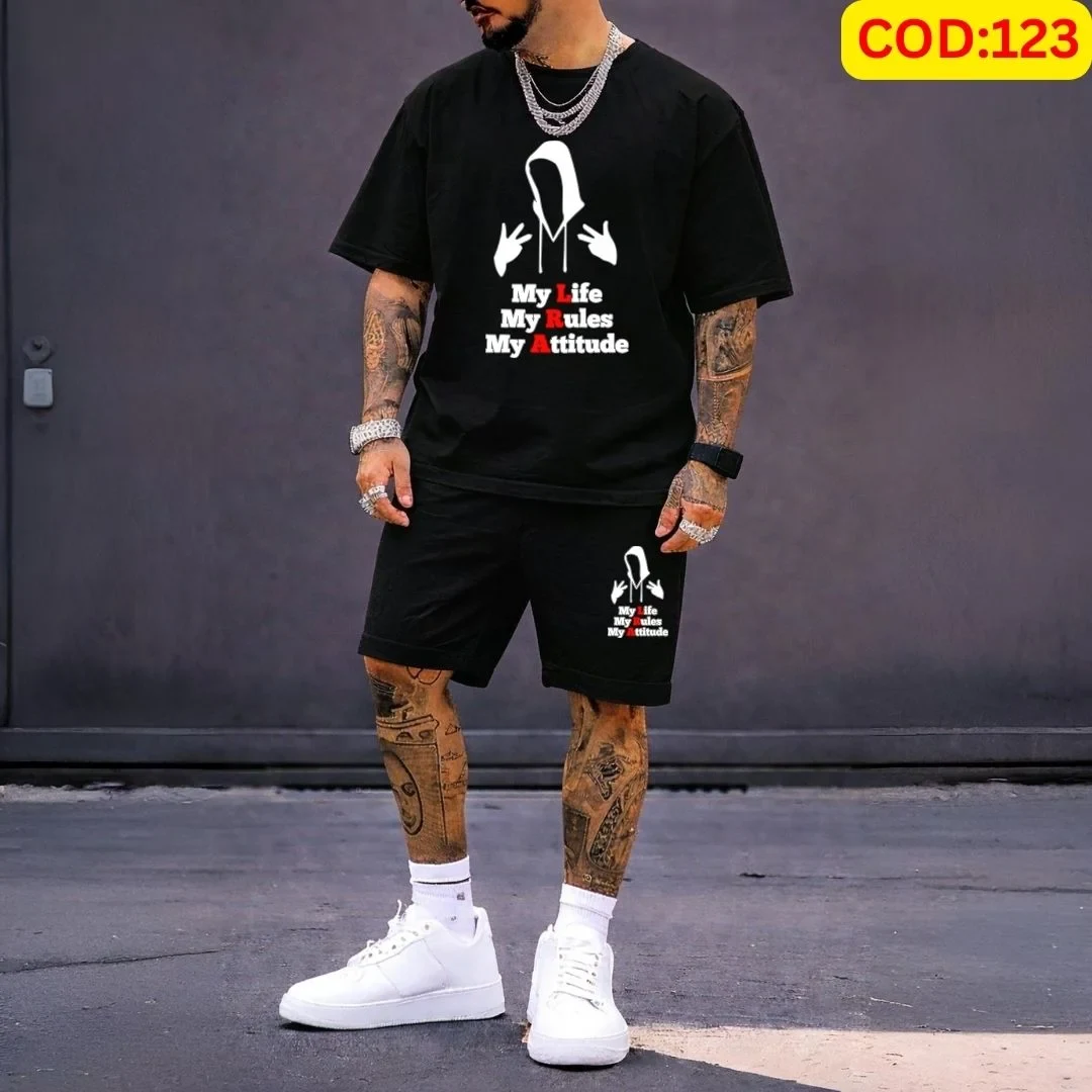 Stylish Men’s Summer T-Shirt & Shorts Combo Set