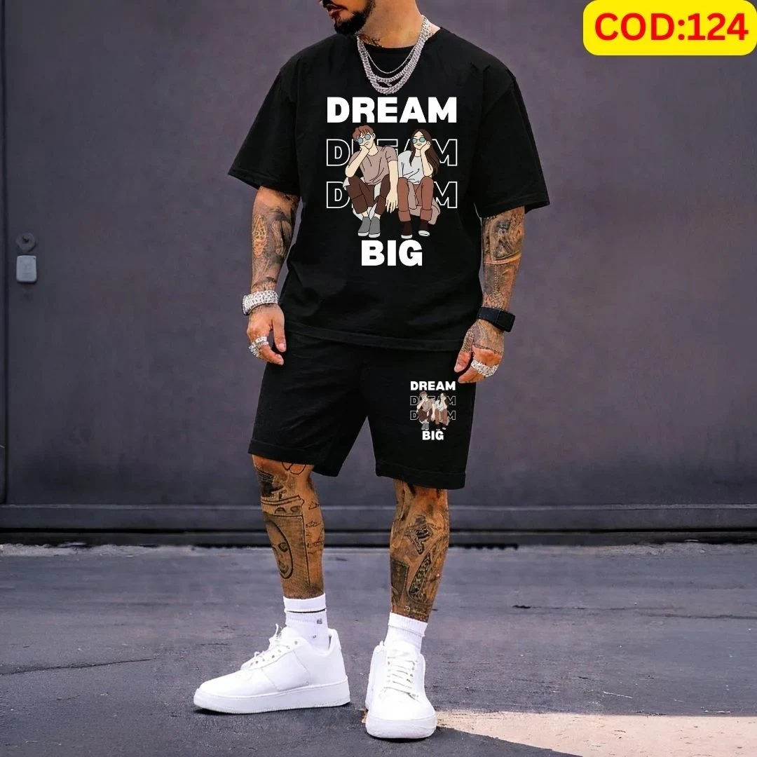 Stylish Men’s Summer T-Shirt & Shorts Combo Set