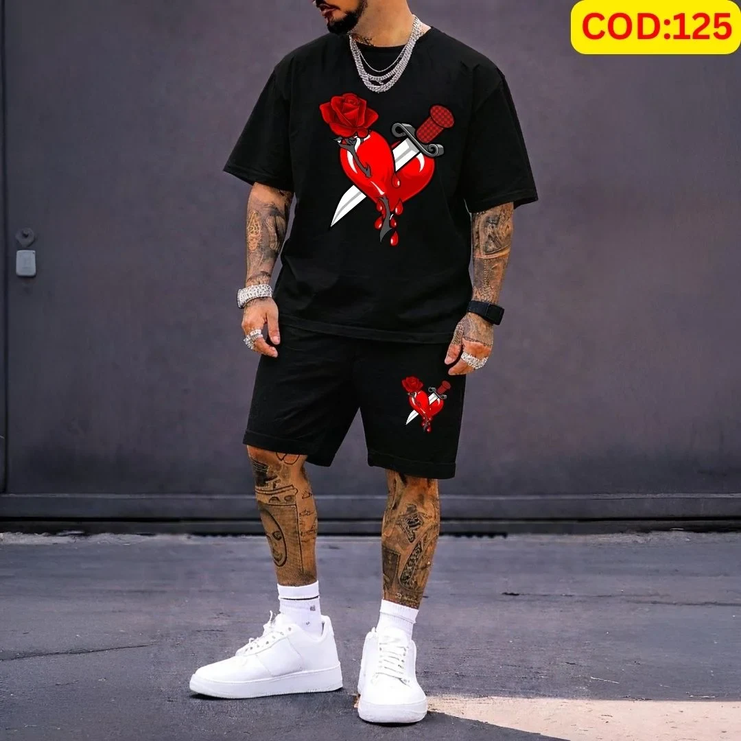 Stylish Men’s Summer T-Shirt & Shorts Combo Set
