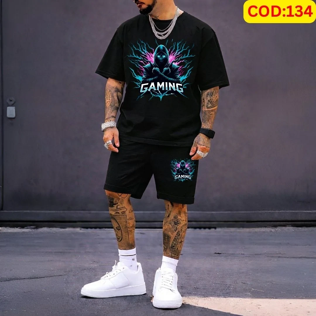 Stylish Men’s Summer T-Shirt & Shorts Combo Set