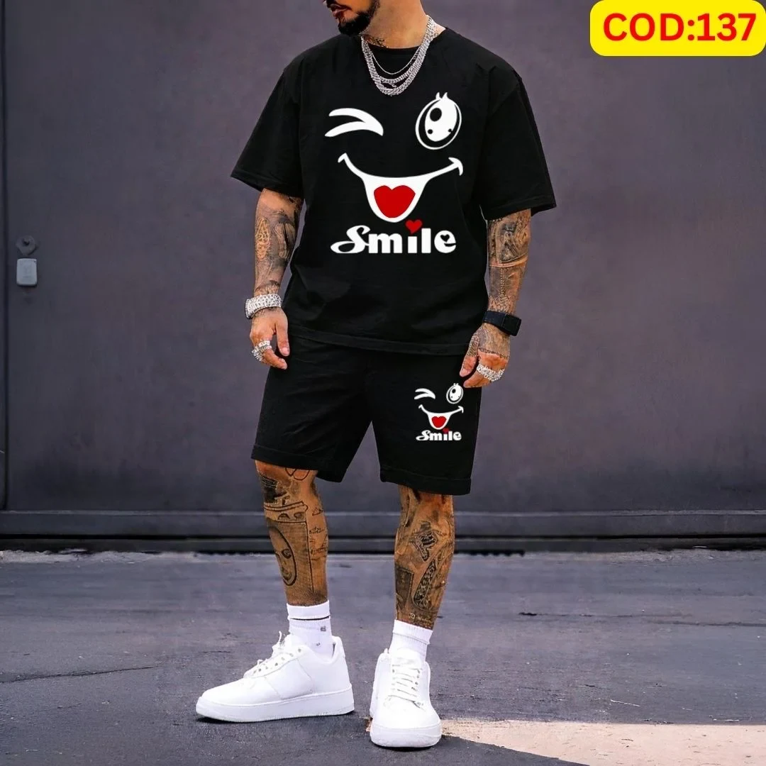 Stylish Men’s Summer T-Shirt & Shorts Combo Set