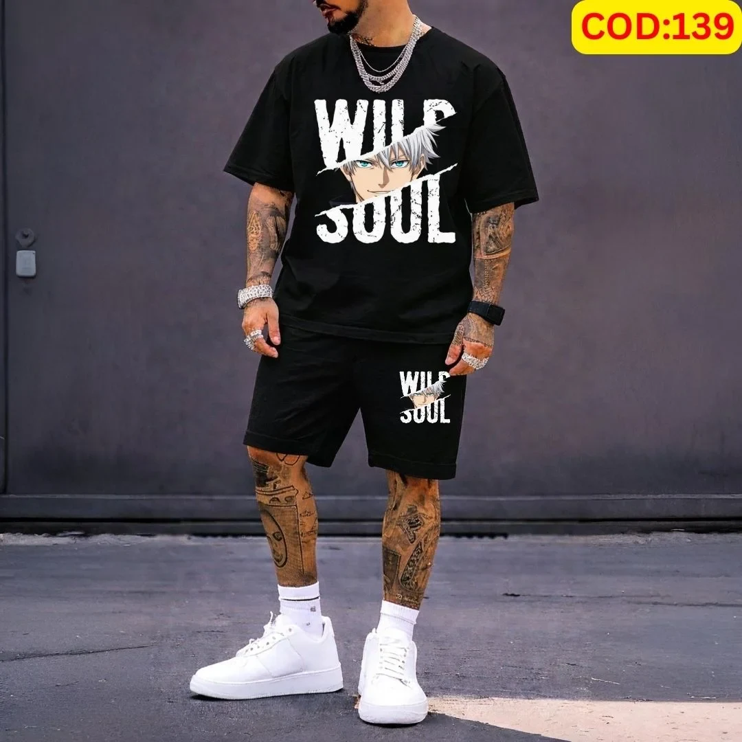 Stylish Men’s Summer T-Shirt & Shorts Combo Set