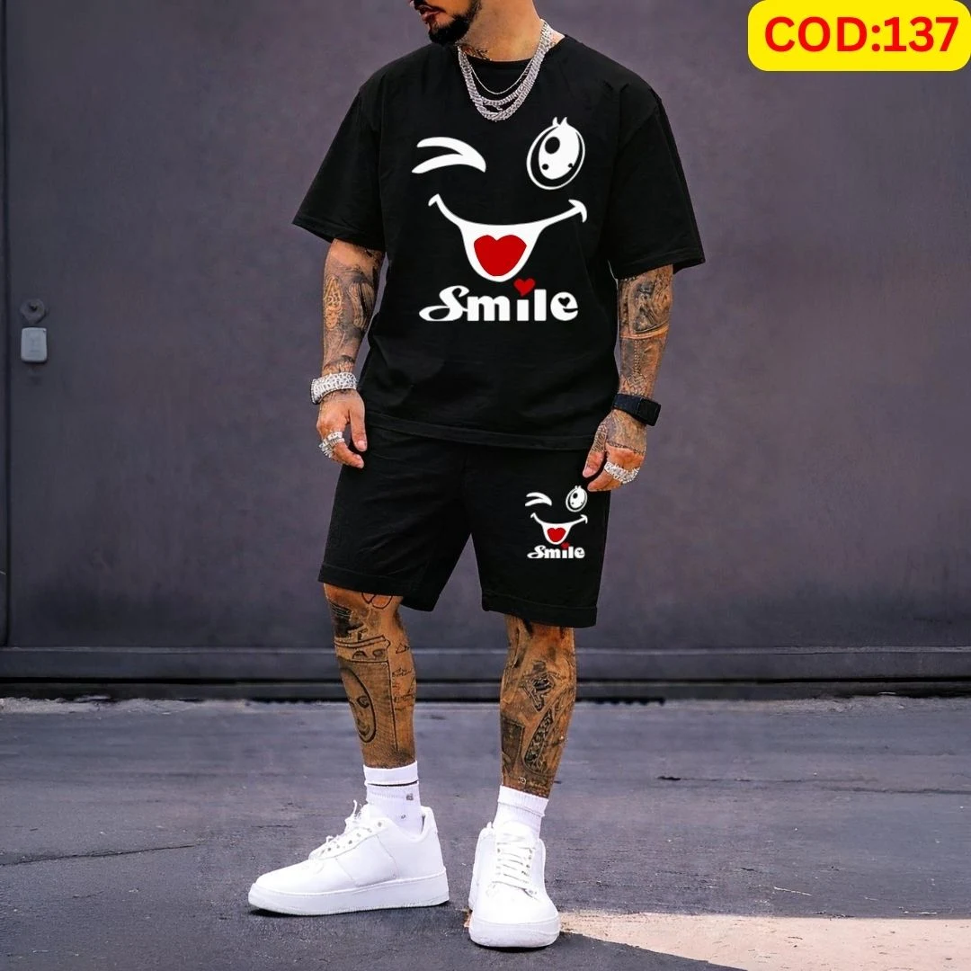 Stylish Men’s Summer T-Shirt & Shorts Combo Set