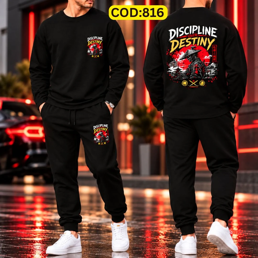 Stylish Drop Shoulder 100% Cotton T-Shirt & Trouser Combo set