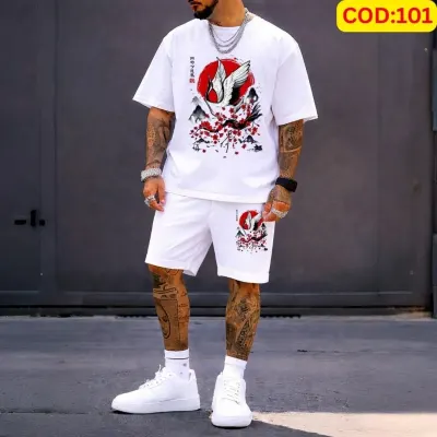 Stylish Men’s Summer T-Shirt & Shorts Combo Set