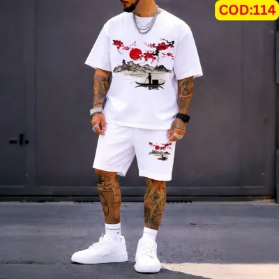 Stylish Men’s Summer T-Shirt & Shorts Combo Set