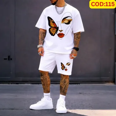Stylish Men’s Summer T-Shirt & Shorts Combo Set