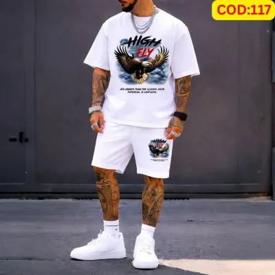 Stylish Men’s Summer T-Shirt & Shorts Combo Set