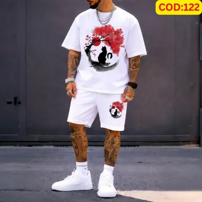 Stylish Men’s Summer T-Shirt & Shorts Combo Set
