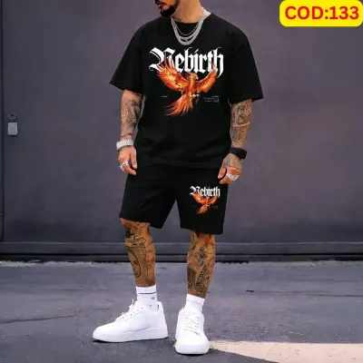 Stylish Men’s Summer T-Shirt & Shorts Combo Set