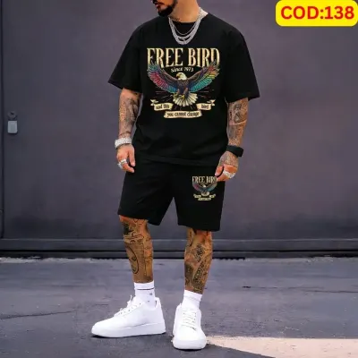 Stylish Men’s Summer T-Shirt & Shorts Combo Set