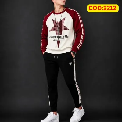 Stylish Drop Shoulder 100% Cotton T-Shirt & Trouser Combo set