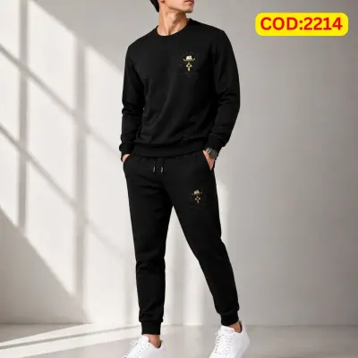 Stylish Drop Shoulder 100% Cotton T-Shirt & Trouser Combo set