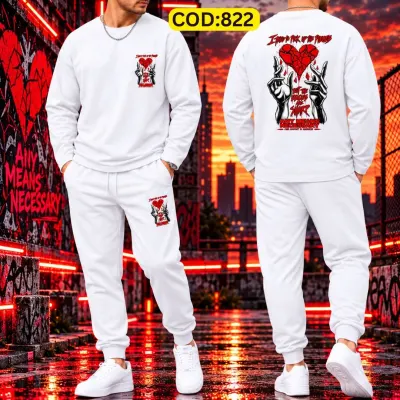 Stylish Drop Shoulder 100% Cotton T-Shirt & Trouser Combo set