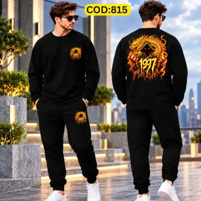 Stylish Drop Shoulder 100% Cotton T-Shirt & Trouser Combo set