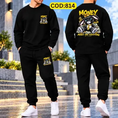 Stylish Drop Shoulder 100% Cotton T-Shirt & Trouser Combo set