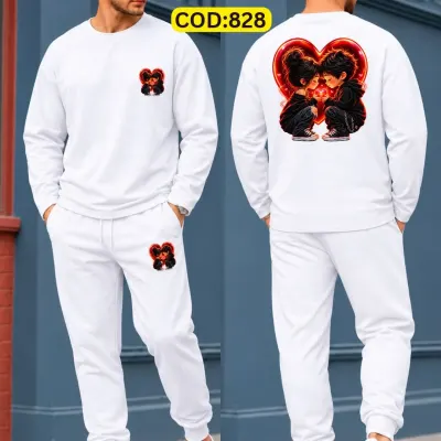 Stylish Drop Shoulder 100% Cotton T-Shirt & Trouser Combo set