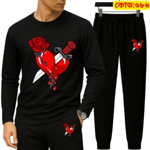 long sleeve drop shoulder tshirt and trouser set – pain warrior edition