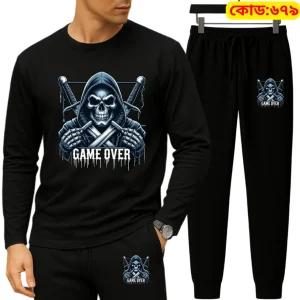long sleeve drop shoulder tshirt and trouser set – pain warrior edition