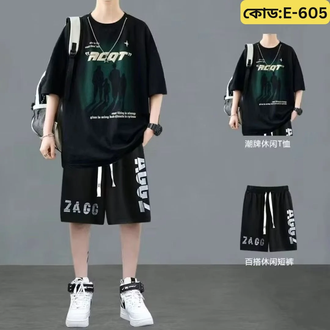 Stylish Men’s Summer T-Shirt & Shorts Combo Set RCQT Edition