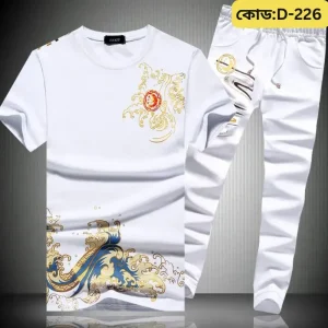 Mesh Fabric T-Shirt & Trouser Combo Set –WH Megh Edition