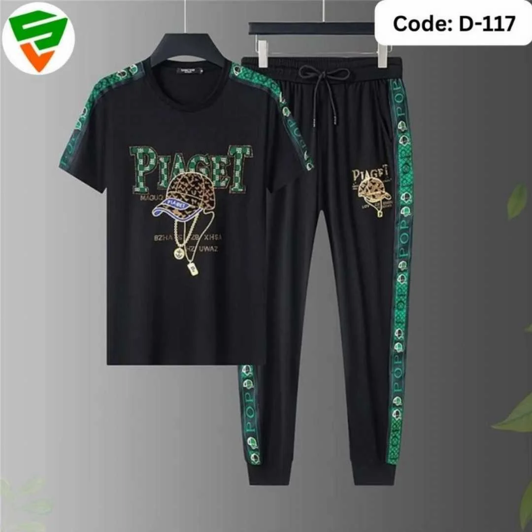 T-Shirt & Trouser Combo Set –Black Piaget Edition