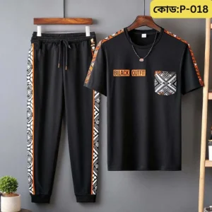 Mesh Fabric T-Shirt & Trouser Combo Set –Menz R Edition