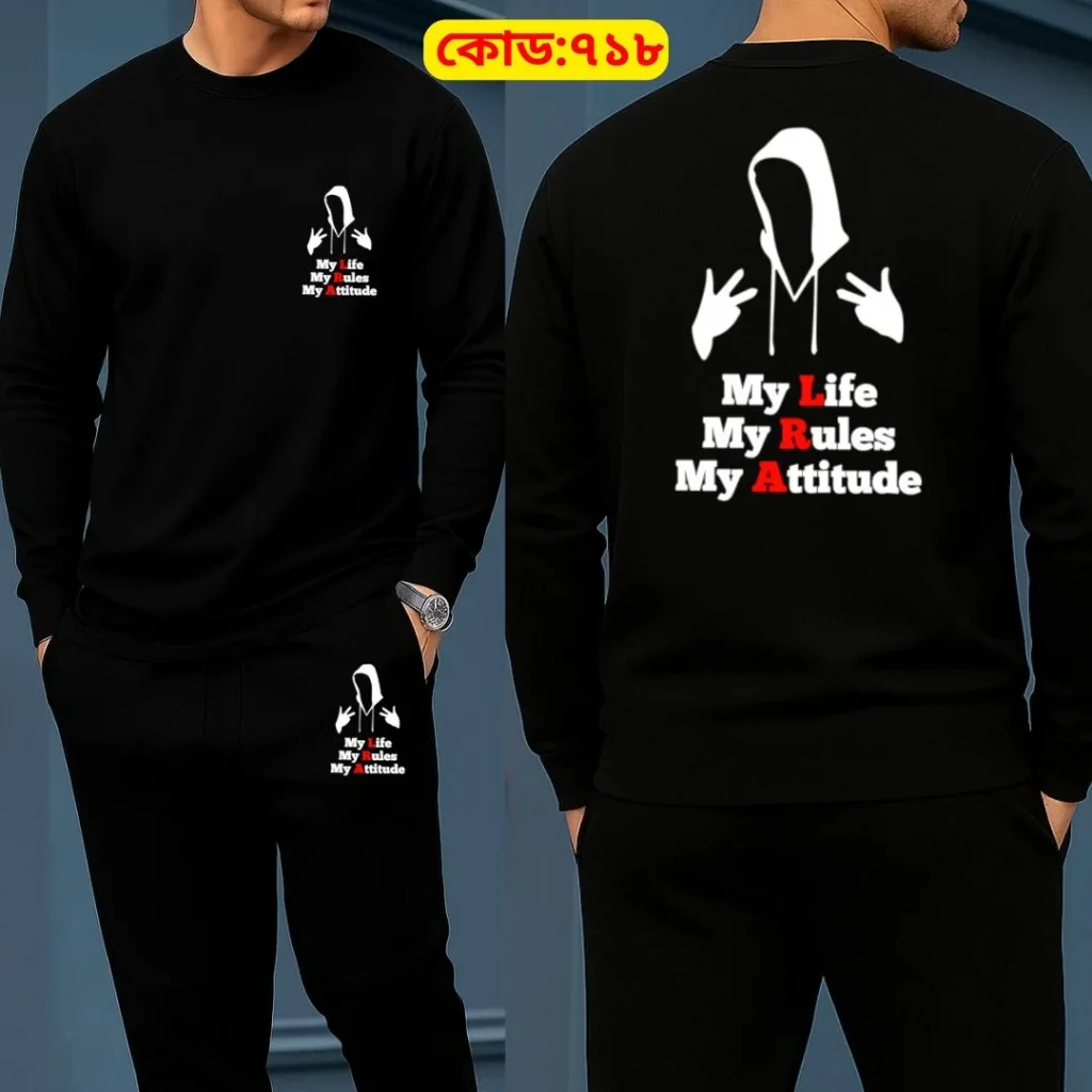 Long Sleeve Drop Shoulder Tshirt and Trouser Set – My Life My Rules