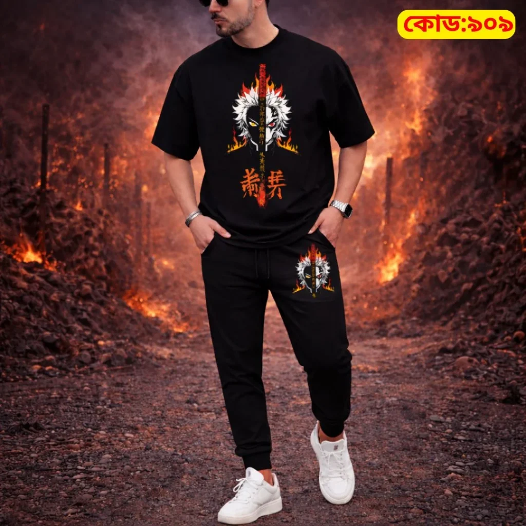 Stylish Drop Shoulder 100% Cotton T-Shirt & Trouser Combo – BBK Edition
